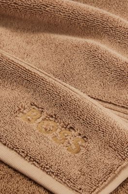 Tapis de bain &agrave; logo en coton de la mer &Eacute;g&eacute;e, Marron