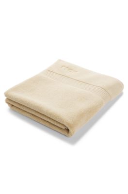 Logo bath mat in Aegean cotton, Beige