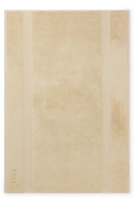 Logo bath mat in Aegean cotton, Beige