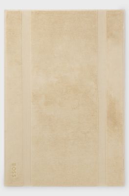 Logo bath mat in Aegean cotton, Beige