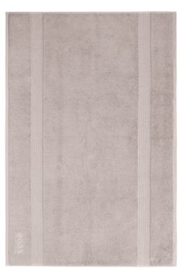 Cotton bath mat with embroidered logo, Light Beige