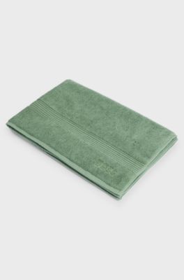 Katoenen badmat met logostiksel, Groen