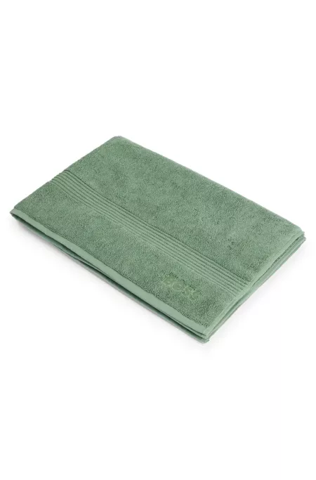 Logo bath mat in Aegean cotton