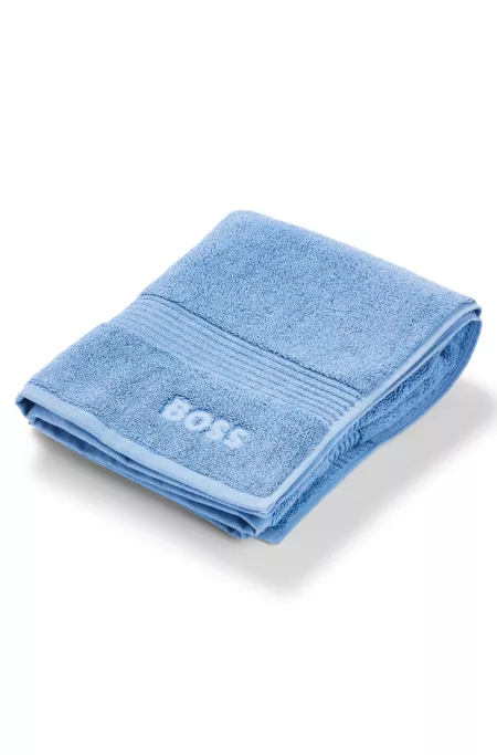 Logo bath mat in Aegean cotton