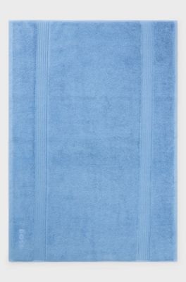 Katoenen badmat met logostiksel, Blauw