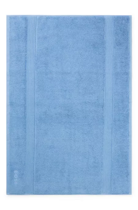 Logo bath mat in Aegean cotton