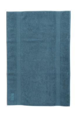 Katoenen badmat met logostiksel, Blauw