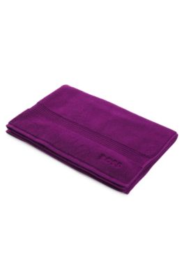 Logo bath mat in Aegean cotton, Purple