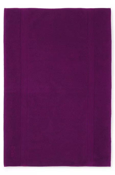 Logo bath mat in Aegean cotton