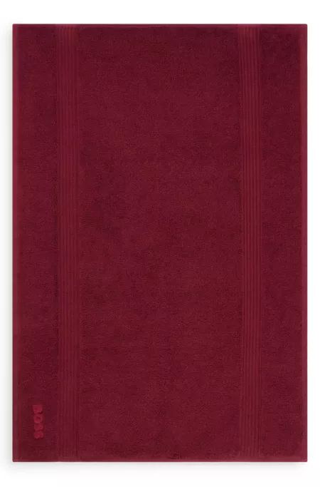 Logo bath mat in Aegean cotton