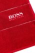 Finest Egyptian cotton bath mat with logo border, Red