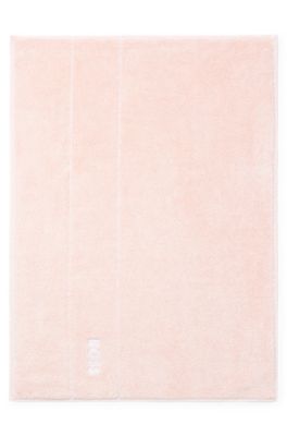 Cotton bath mat with contrast logo embroidery, Pink