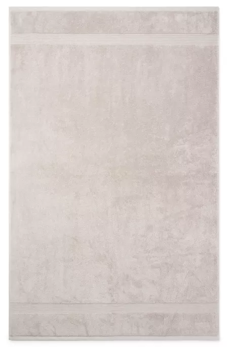 Drap de bain en coton beige de la mer Égée avec logo ton sur ton