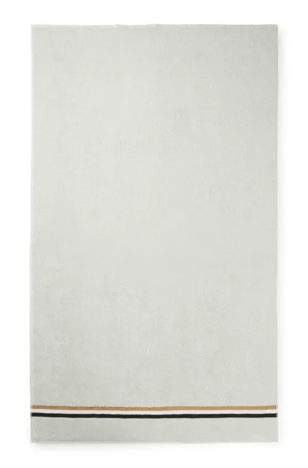 Cotton bath sheet with signature stripe