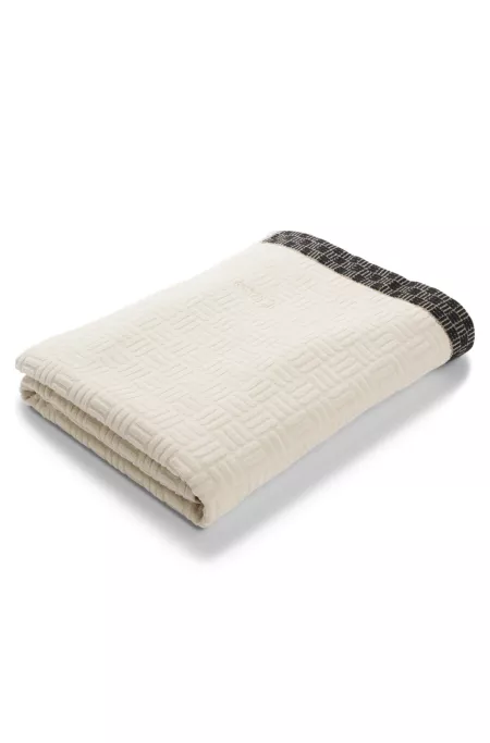 Drap de bain en velours de coton jacquard sculpté
