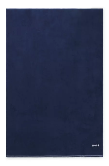 Badetuch aus Baumwolle mit kontrastfarbener Logo-Stickerei