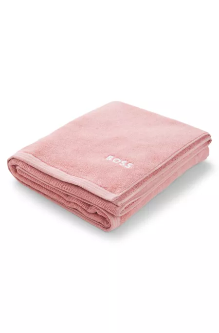 Badetuch aus Baumwolle mit kontrastfarbener Logo-Stickerei