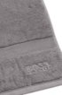 Bath towel in combed Aegean cotton with ribbed border, Silver