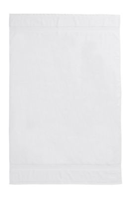 Aegean-cotton bath sheet with tonal logo, White