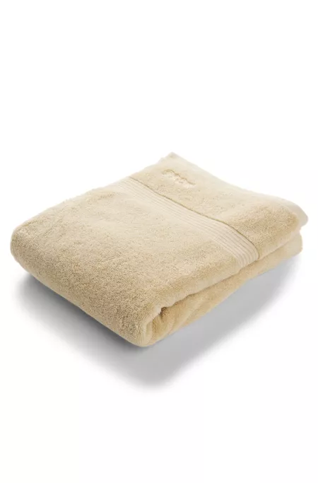 Drap de bain en coton de la mer Égée avec logo ton sur ton