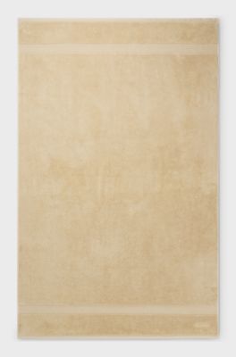 Cotton bath sheet with embroidered logo, Beige