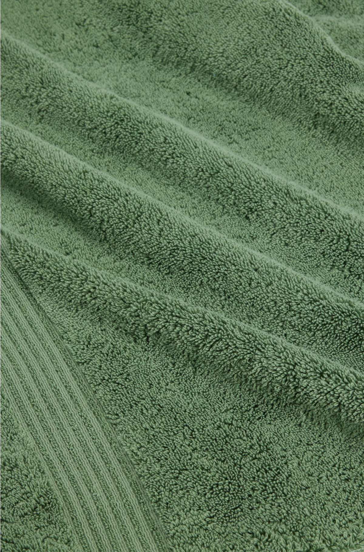 Aegean-cotton bath sheet with tonal logo, Green