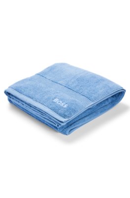 Drap de bain en coton de la mer Égée avec logo ton sur ton