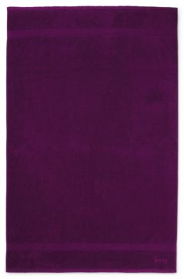 Badetuch aus &auml;g&auml;ischer Baumwolle mit tonalem Logo, Lila