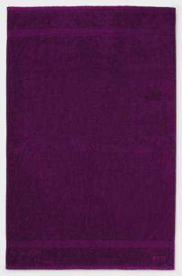 Telo da bagno in cotone egeo con logo tono su tono, Lilla