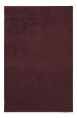 Aegean-cotton bath sheet with tonal logo, Dark Red