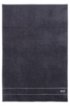 Finest Egyptian cotton bath sheet with logo border, Anthracite
