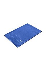 Cotton bath sheet with white logo embroidery, Blue
