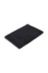 Bath sheet in combed Aegean cotton with ribbed border, Black