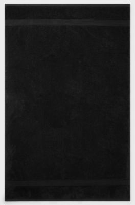 Black Aegean-cotton bath sheet with tonal logo, Black