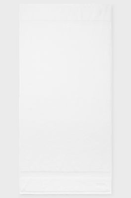 Toalla de ba&ntilde;o blanca de algod&oacute;n del Egeo con logo tonal, Blanco