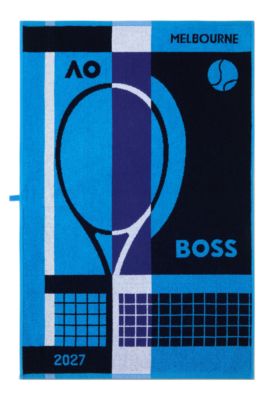 BOSS x AO gym towel, Blue