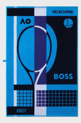 BOSS x AO gym towel, Blue