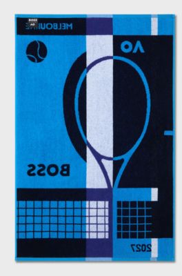 BOSS x AO gym towel, Blue