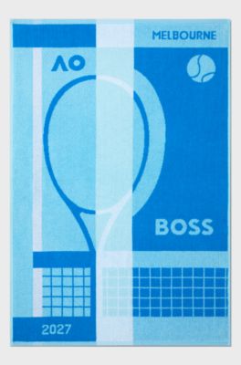 BOSS x AO gym towel, Light Blue