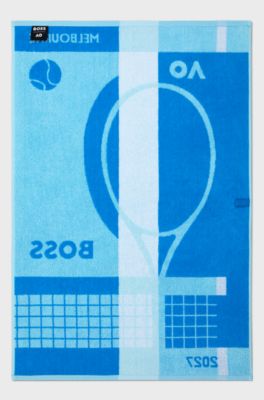 BOSS x AO gym towel, Light Blue