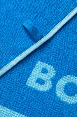 BOSS x AO gym towel, Light Blue