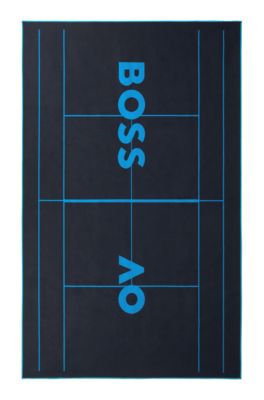 BOSS x AO microfibre towel, Dark Blue