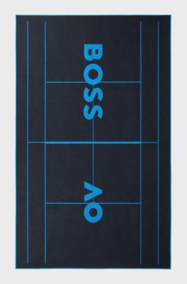 BOSS x AO microfibre towel, Dark Blue