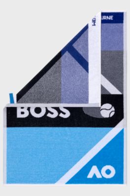 BOSS x AO sports towel, Blue