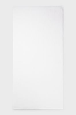 Cotton bath towel with contrast embroidered logo, White