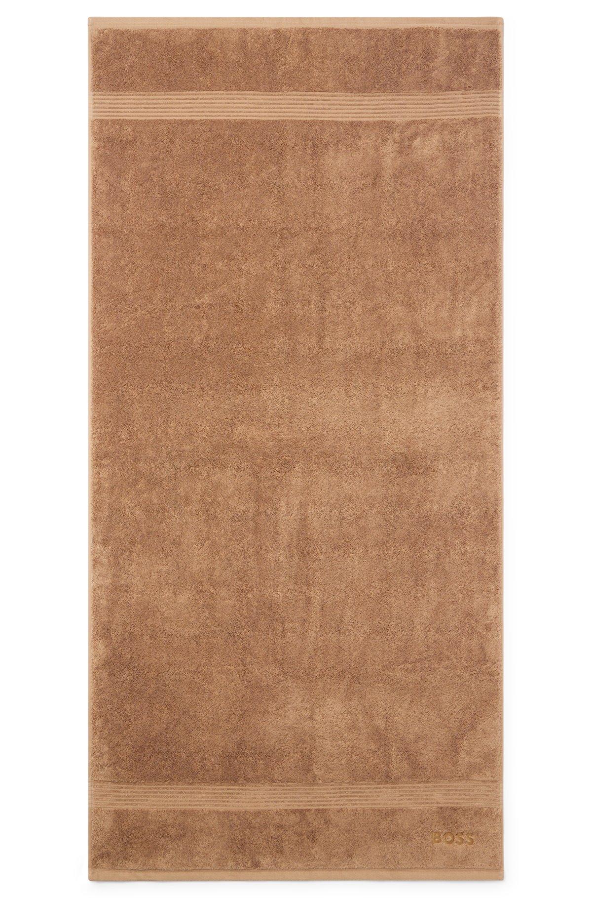 Logo bath towel in Aegean cotton, Brown