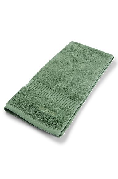 Logo bath towel in Aegean cotton, Green