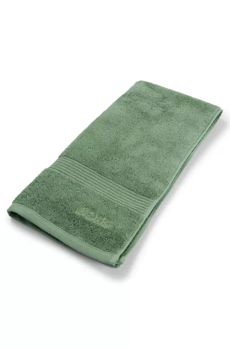 Logo bath towel in Aegean cotton