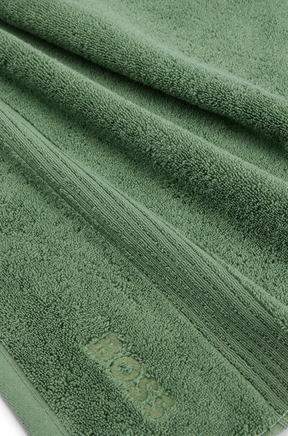 Logo bath towel in Aegean cotton, Green