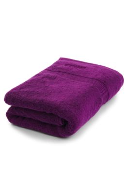 Badhanddoek van Ege&iuml;sche katoen met logo, Lila